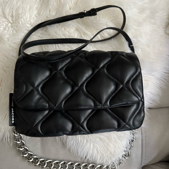 Marc Jacobs Quilted Smooth Leather Shoulder Crossbody Bag Black - Picture 3 of 15